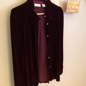 Ann Taylor velvet shirt
